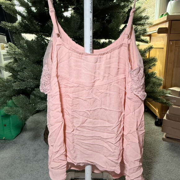 Torrid Pink Lace & Ruffle Tank - Picture 3 of 3